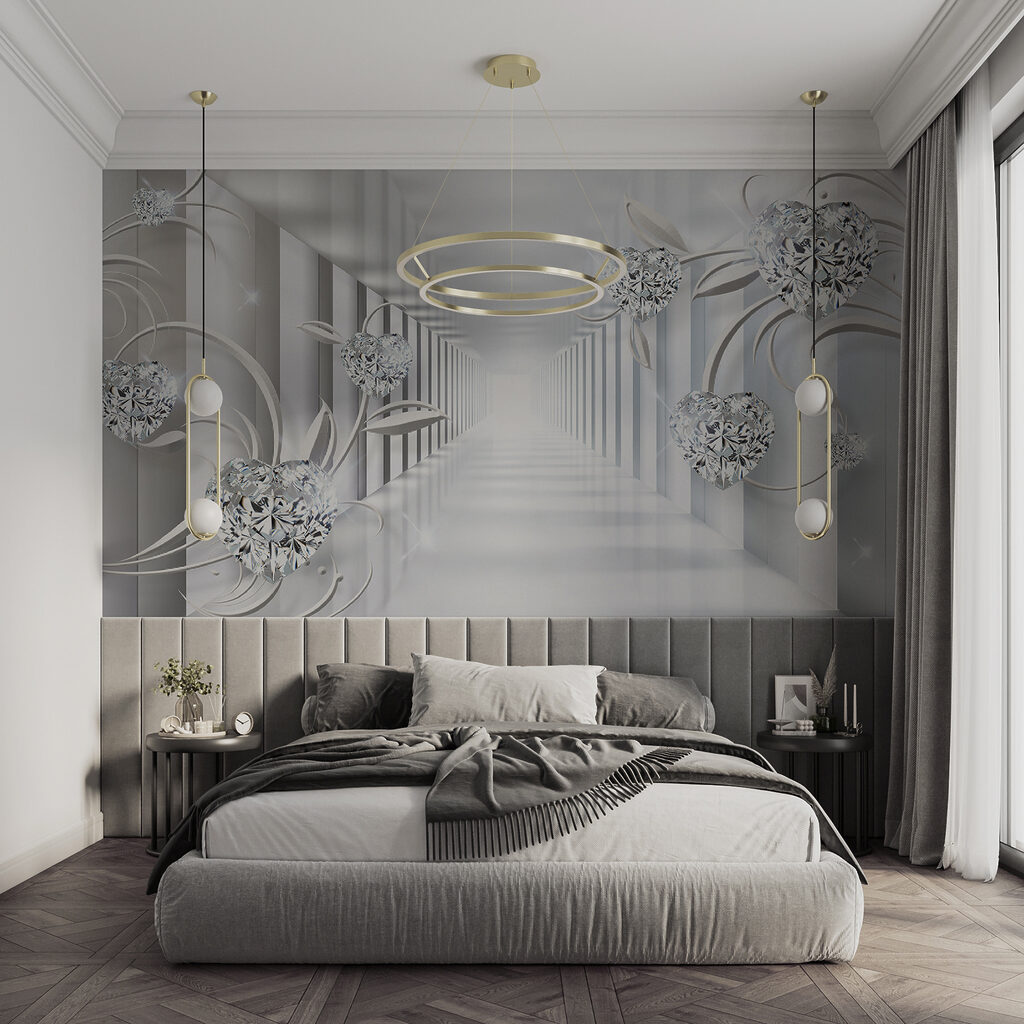 Fonkelende bollen in zuilengang — interieur 11