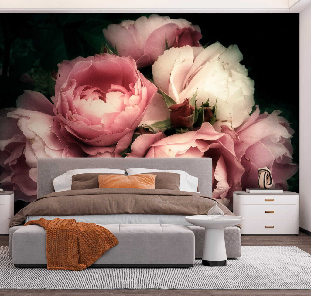 Pioenrozen in oudroze schaduw — interieur 4