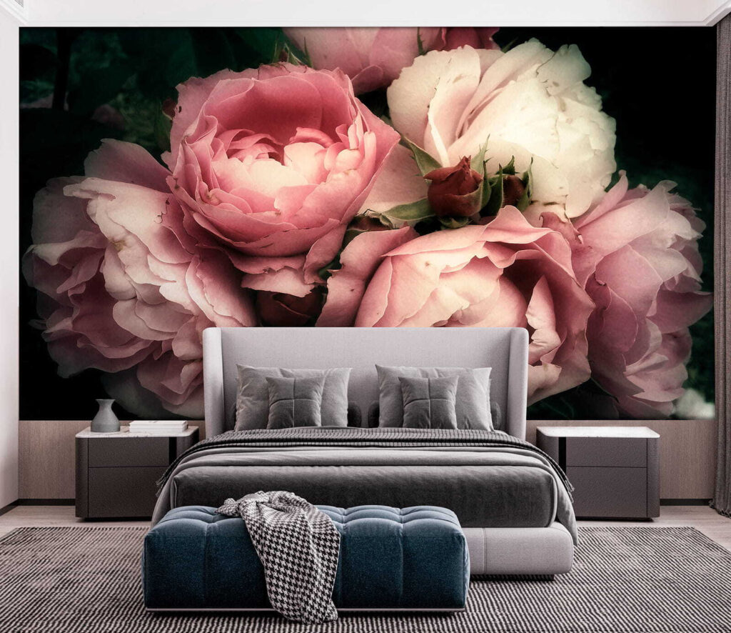 Pioenrozen in oudroze schaduw — interieur 6