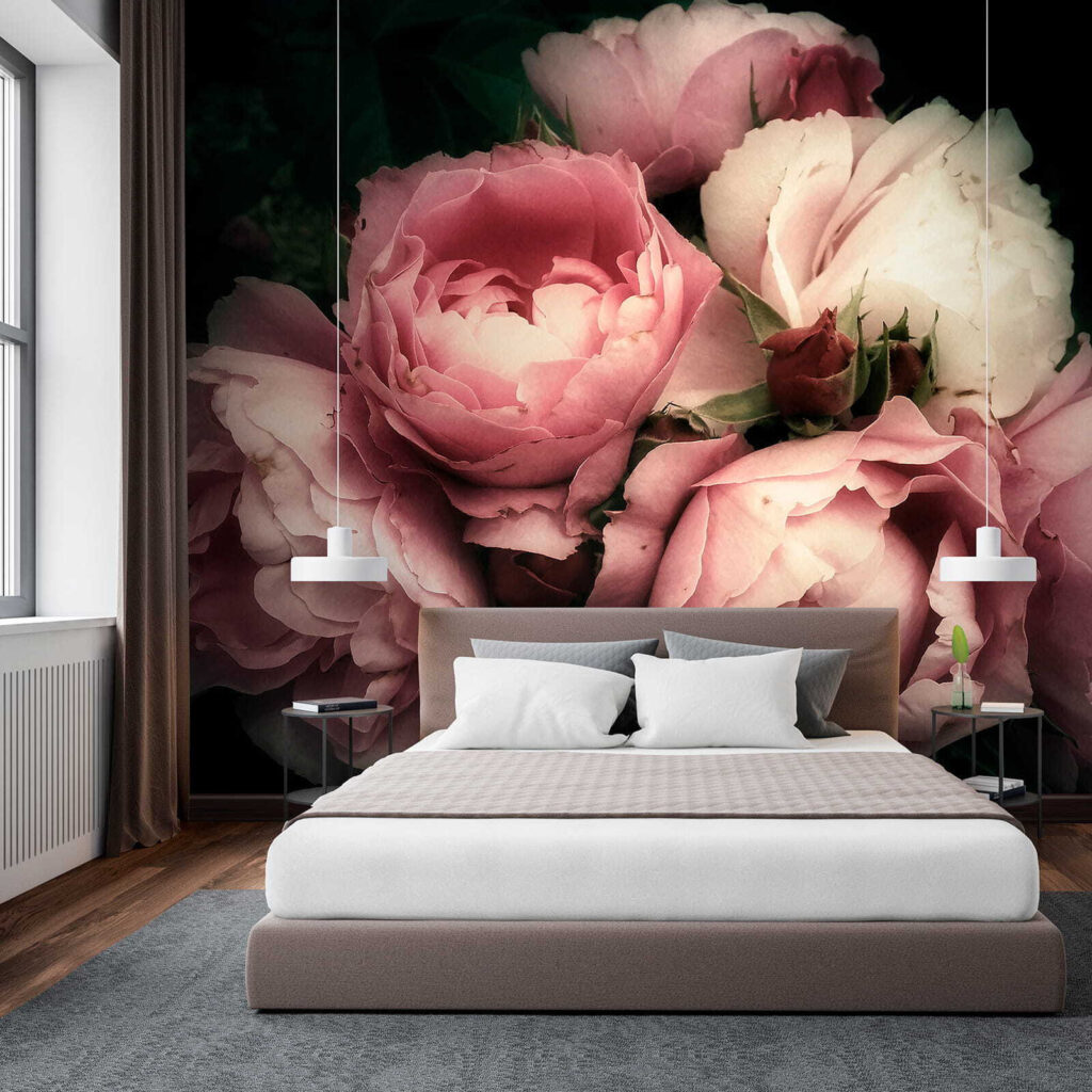 Pioenrozen in oudroze schaduw — interieur 7