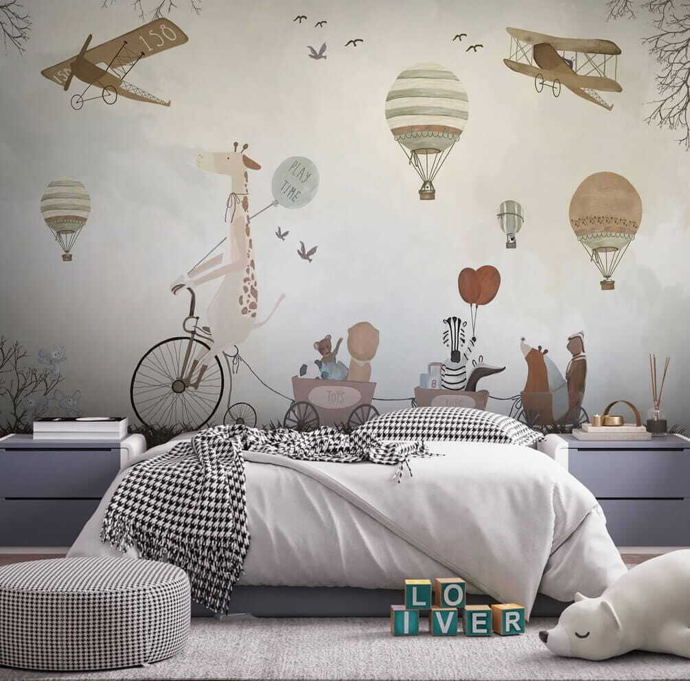 Dieren op avontuurlijke luchtreis — interieur 1