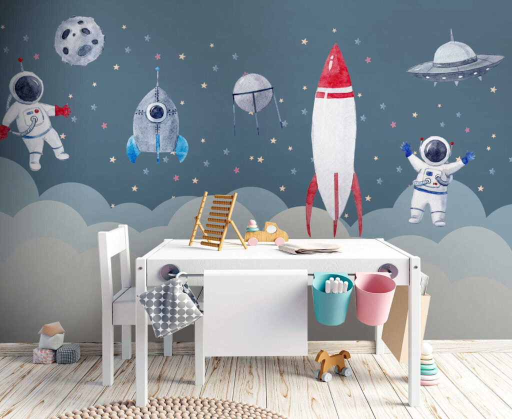Raket boven zachte wolken — interieur 7