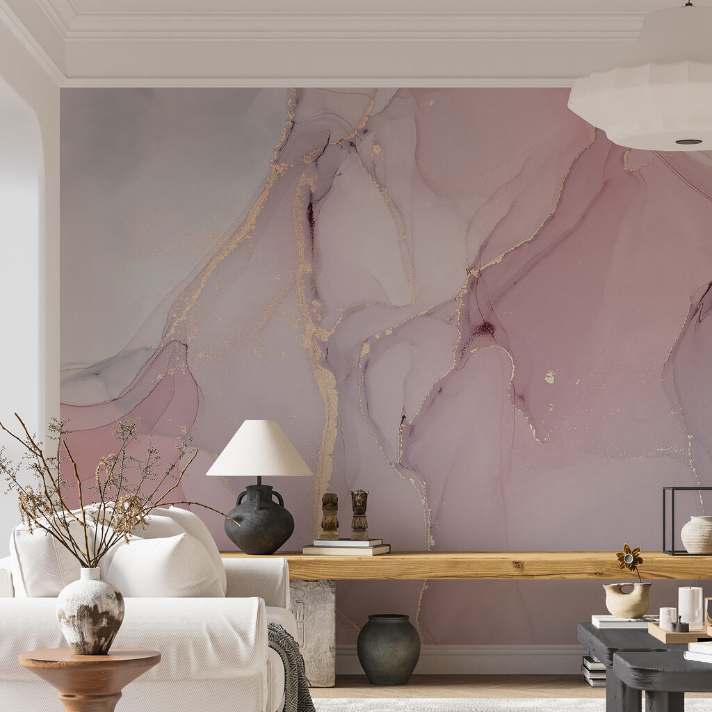 Roze vlakken met goudaders — interieur 3