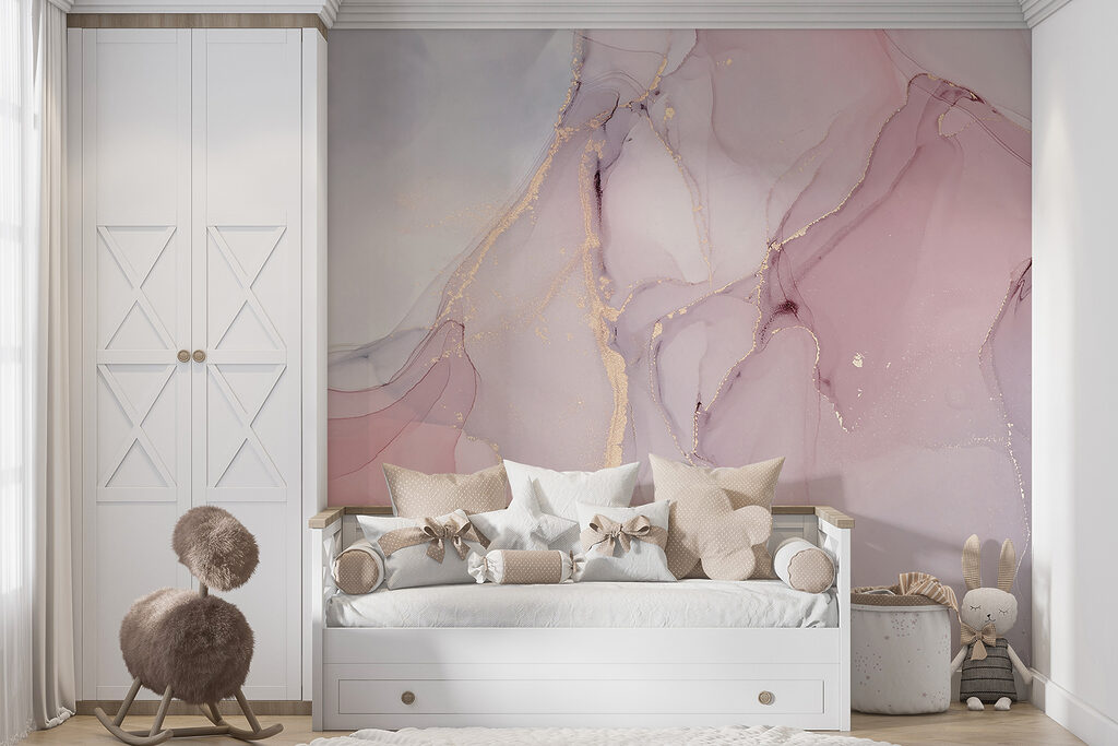 Roze vlakken met goudaders — interieur 4