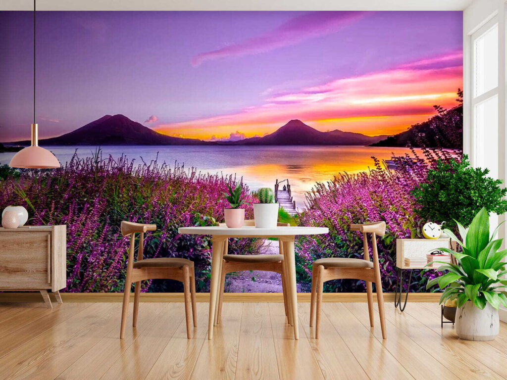 Lavendelpad naar een avondmeer — interieur 1