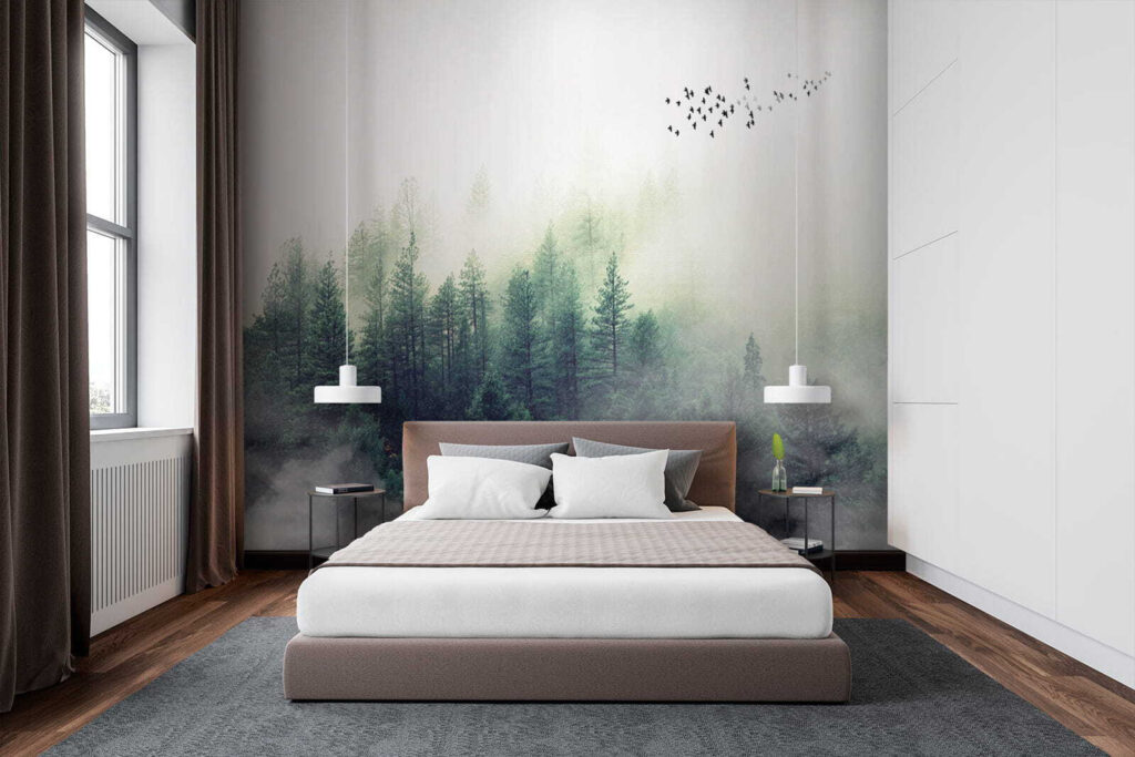 Kleine dennen in mistwolken — interieur 2