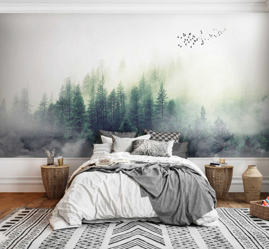 Kleine dennen in mistwolken — interieur 3
