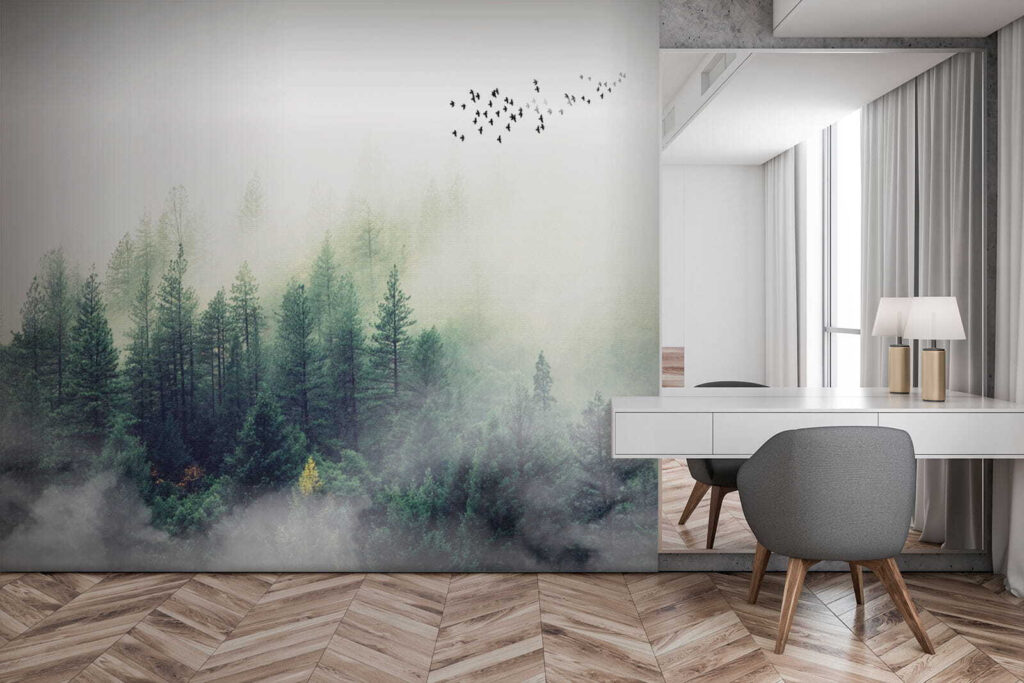 Kleine dennen in mistwolken — interieur 6