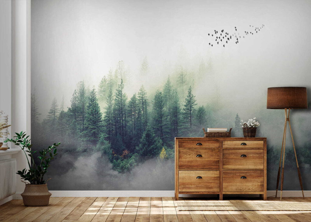 Kleine dennen in mistwolken — interieur 9