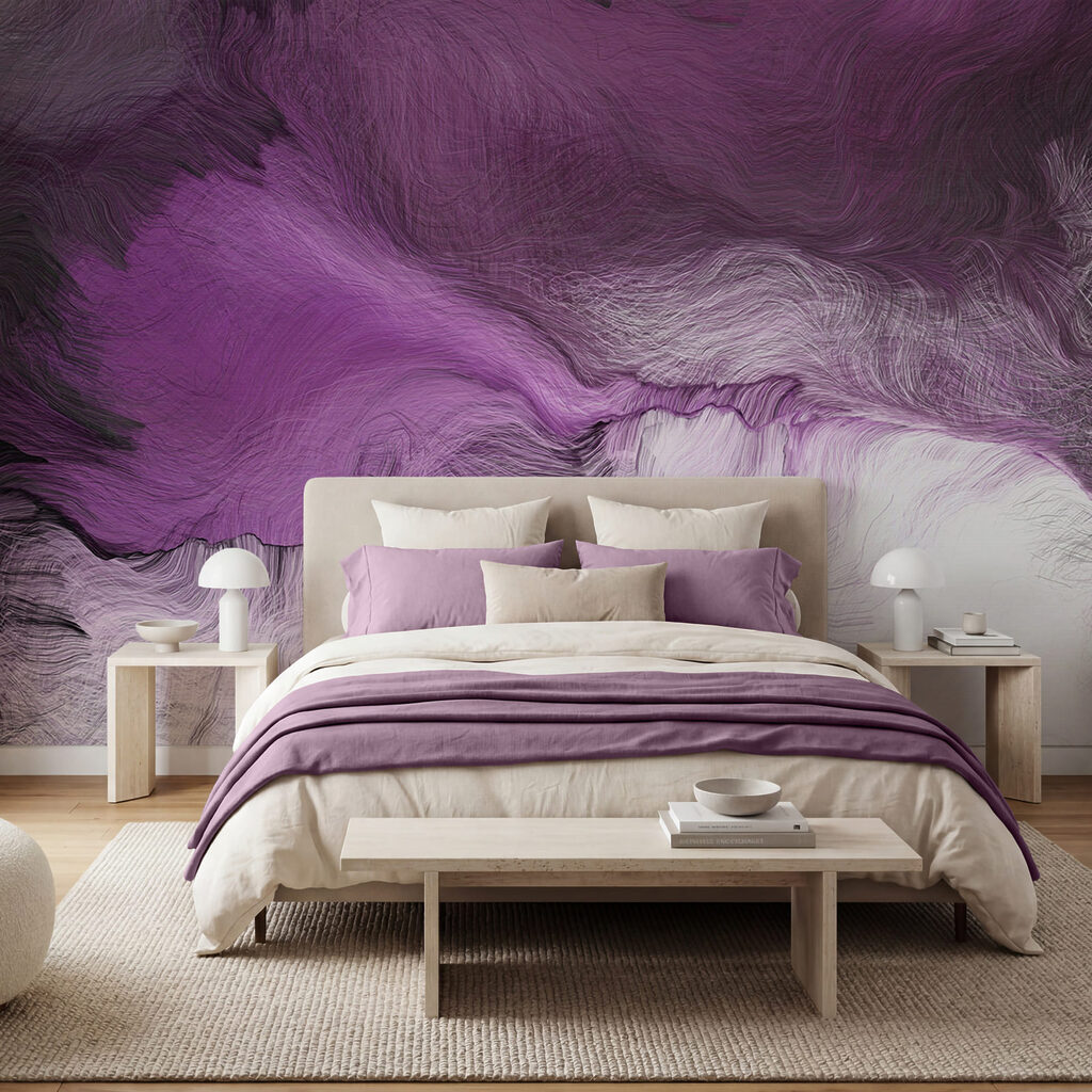 Paarse lagen als stroming — interieur 2
