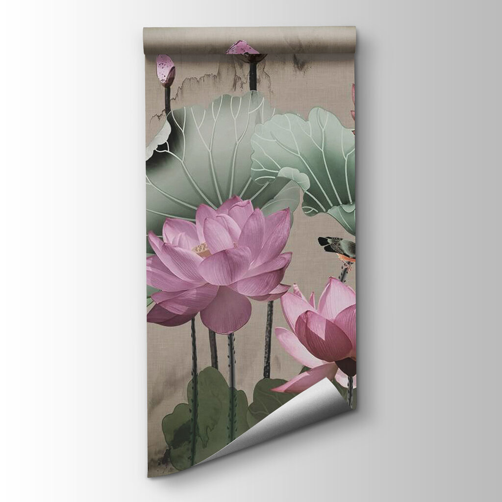 Lotussen in rond raam — productweergave