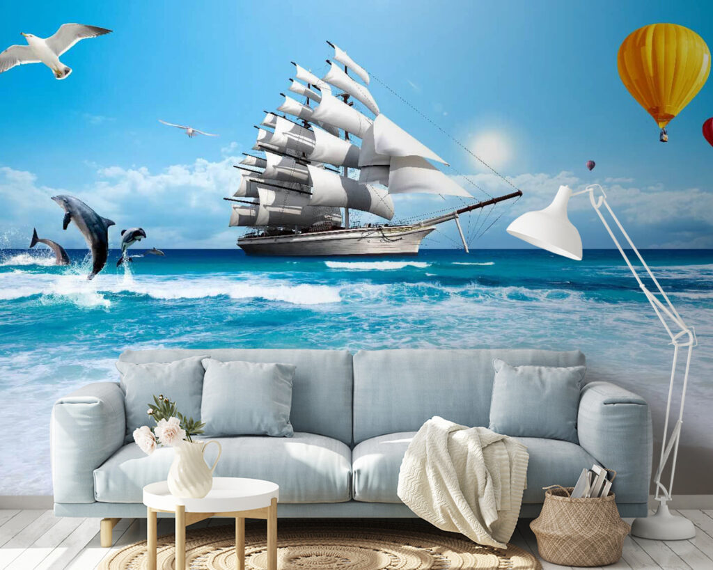 Zeilschip onder luchtballonnen — interieur 1