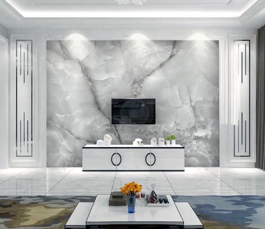 Grijze steenachtige kleurvelden — interieur 1