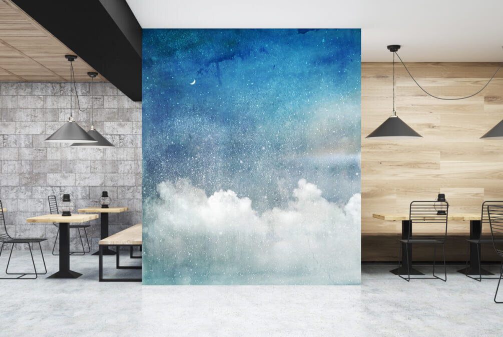 Wolken onder diepe sterrenhemel — interieur 1