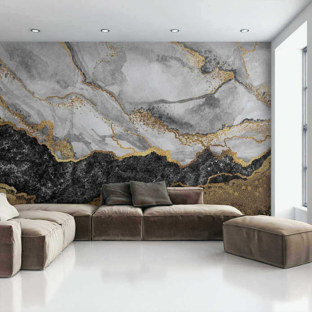 Zwartwit met goudkleurige breukrand — interieur 2