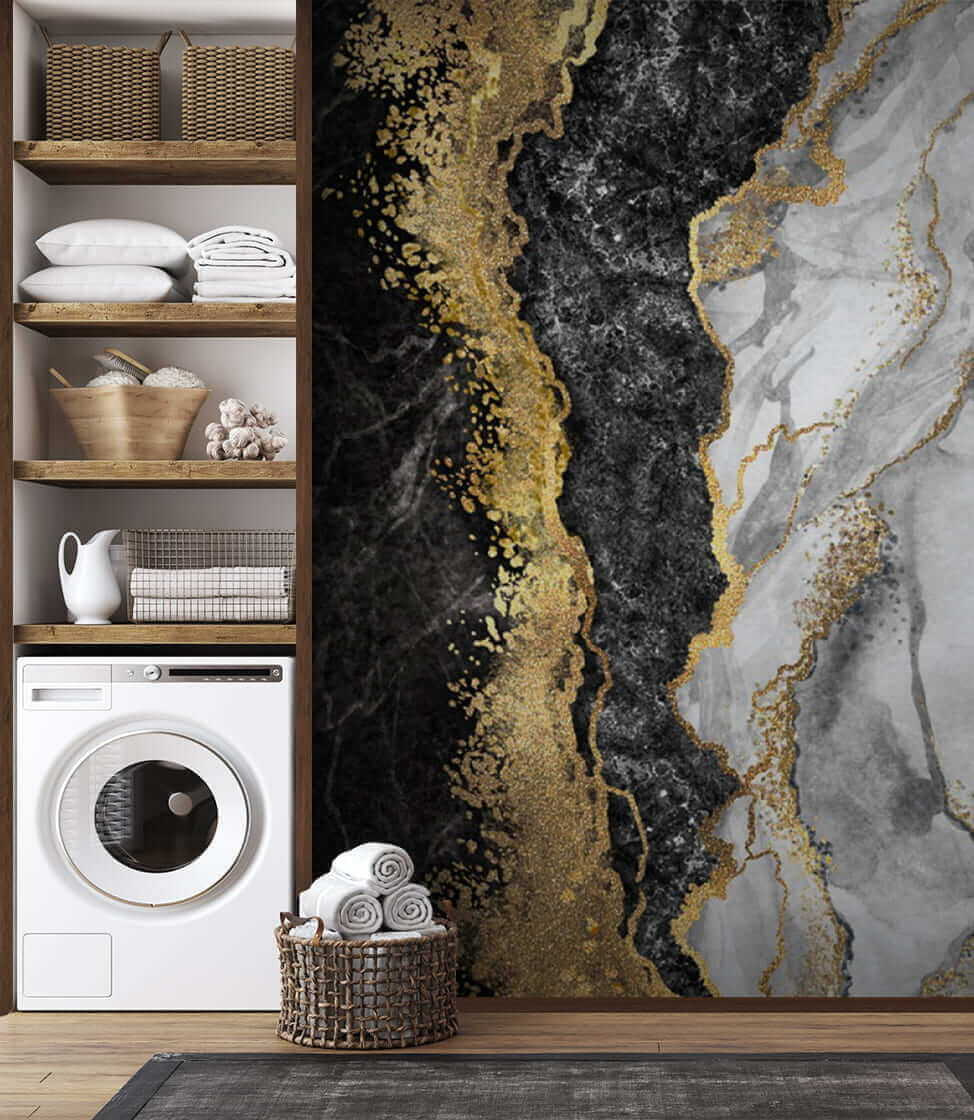 Zwartwit met goudkleurige breukrand — interieur 1
