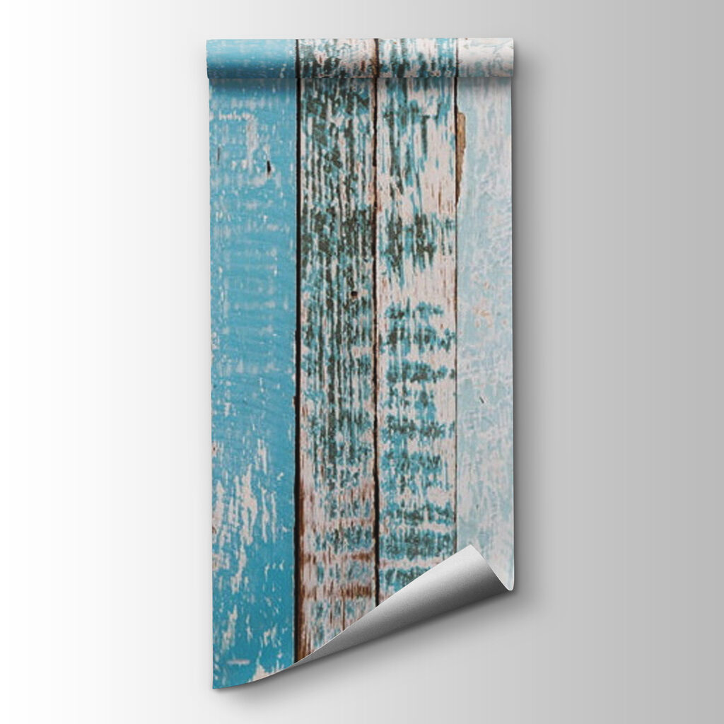 Blauwe planken met verfsporen — productweergave