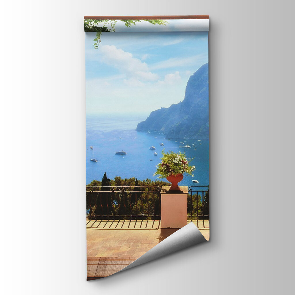 Balkon achter houten deuren — productweergave