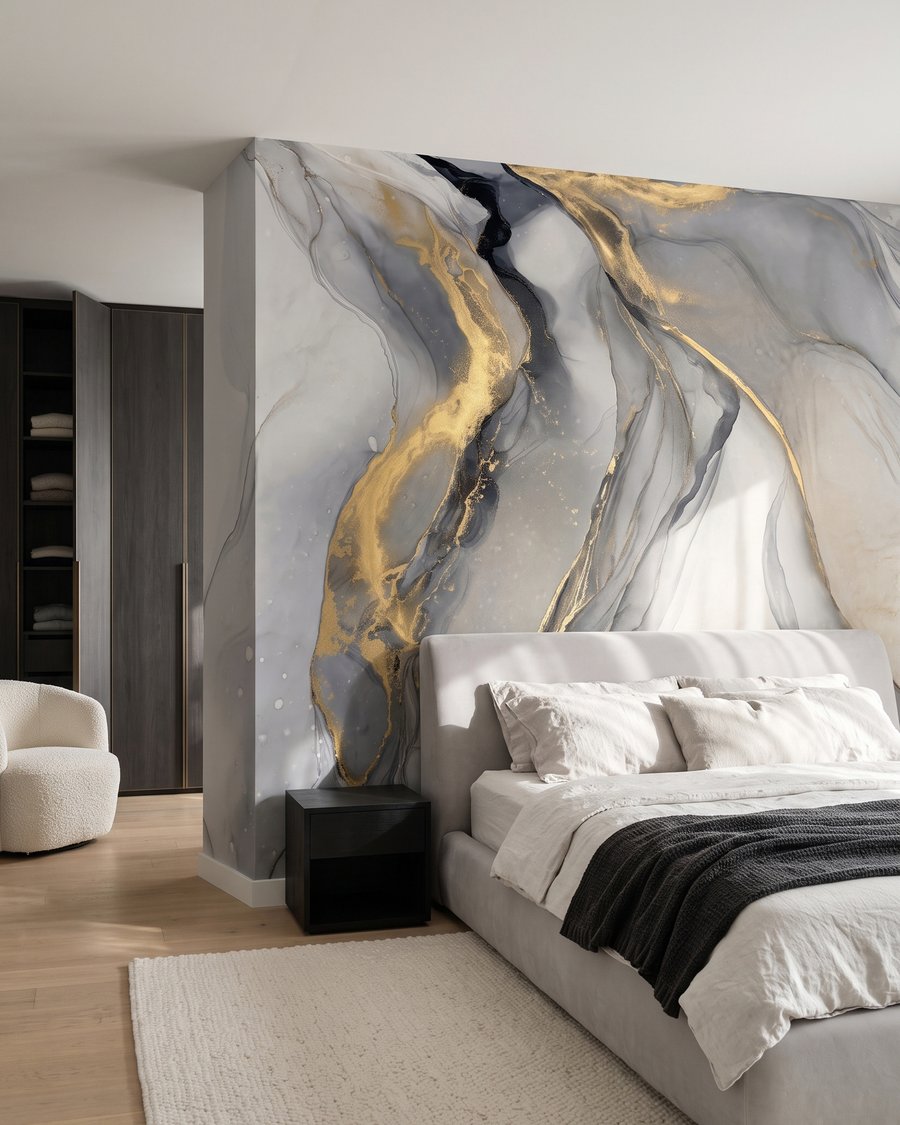 Grijze stromen met goudranden — interieur 2