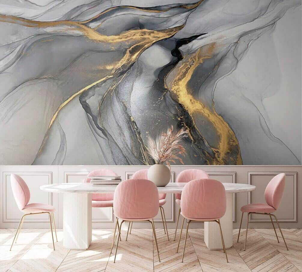 Elegante abstracte kunst in gedempte tinten — interieur 5