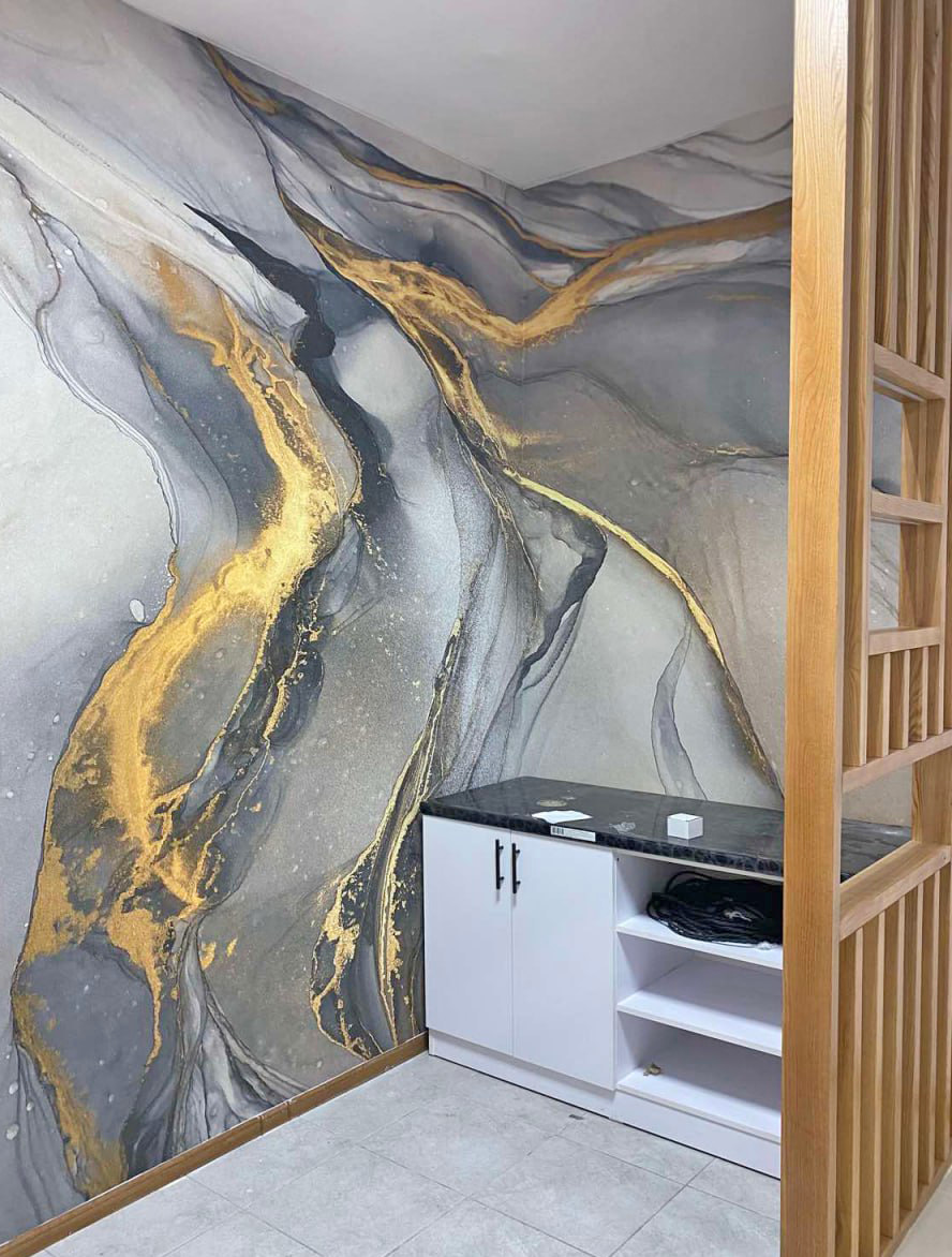 Elegante abstracte kunst in gedempte tinten — interieur 6