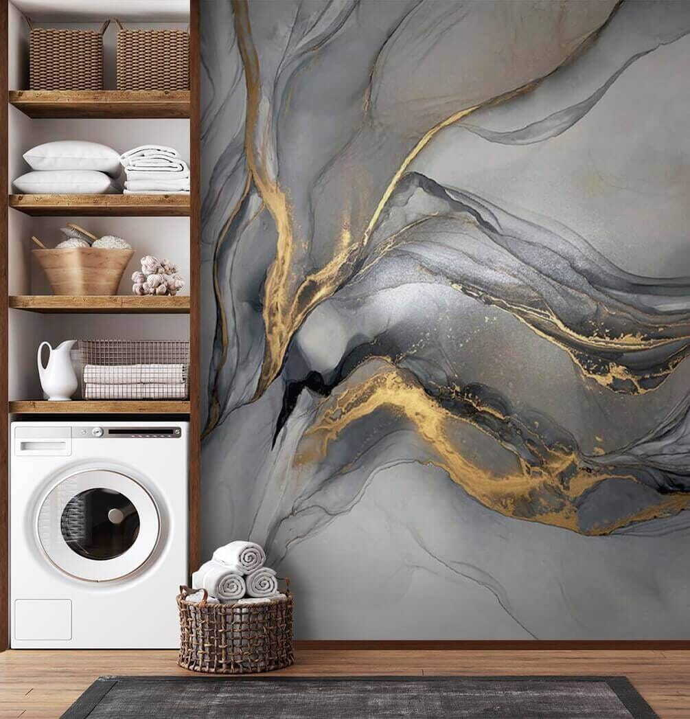 Elegante abstracte kunst in gedempte tinten — interieur 1