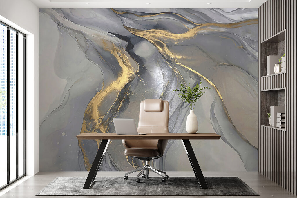 Elegante abstracte kunst in gedempte tinten — interieur 8