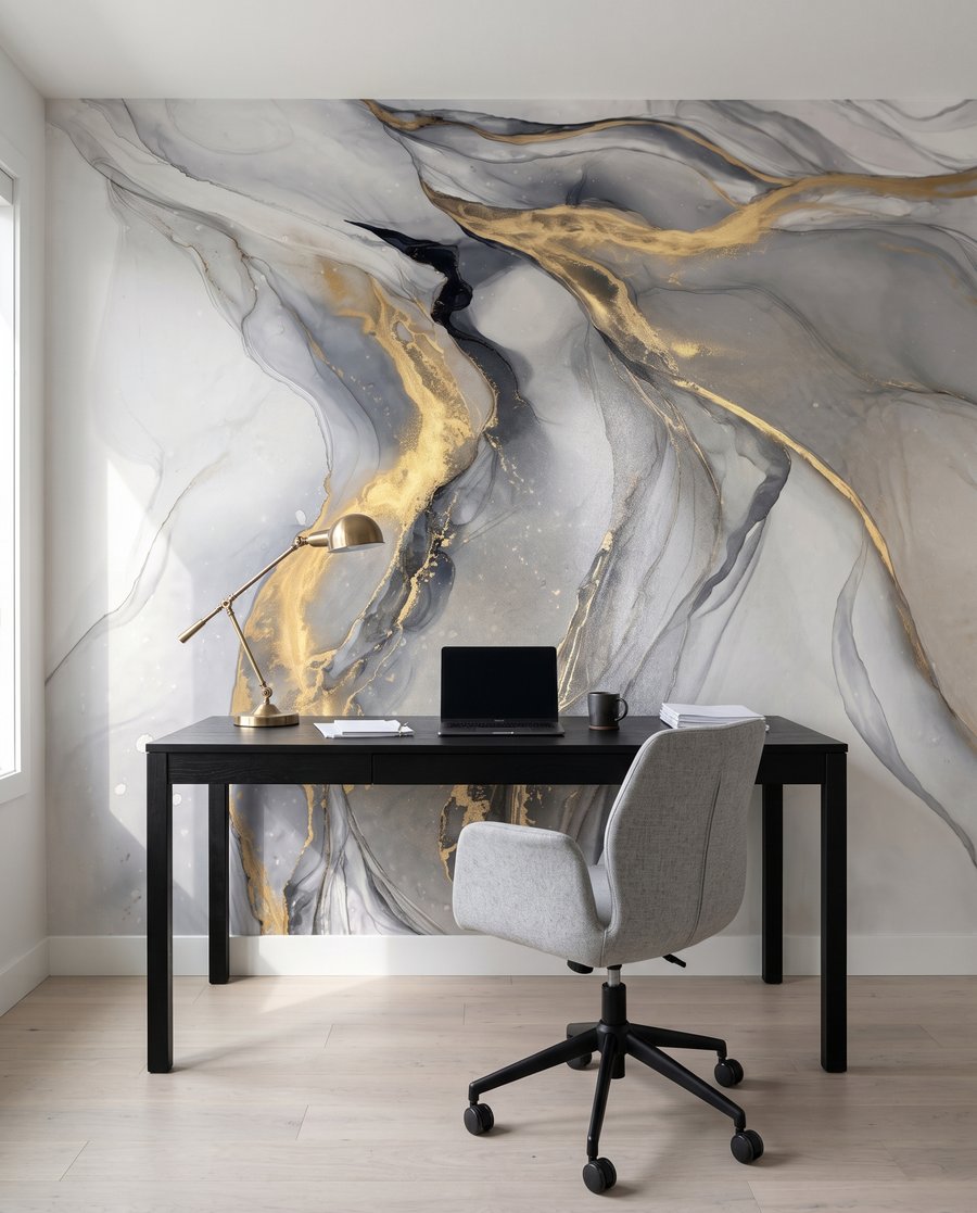 Grijze stromen met goudranden — interieur 6
