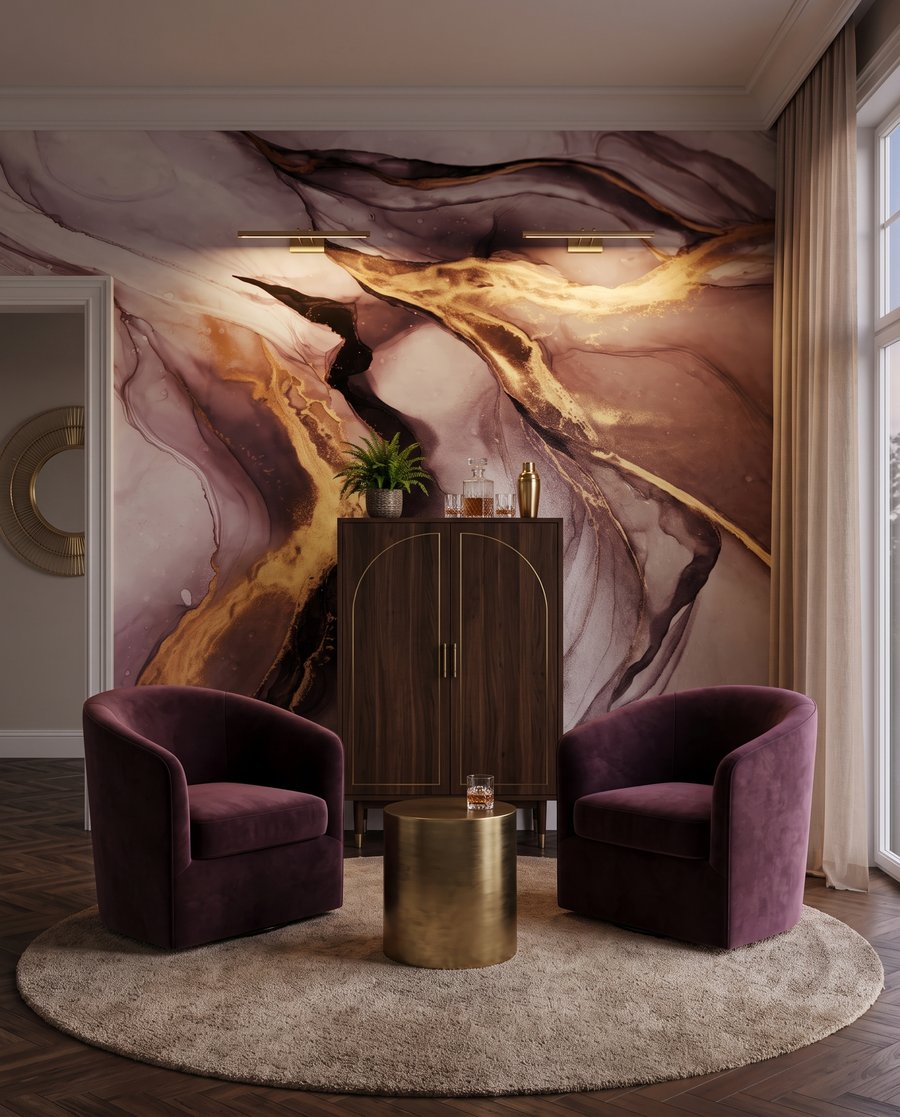 Goudaders door vloeiende kleur — interieur 1