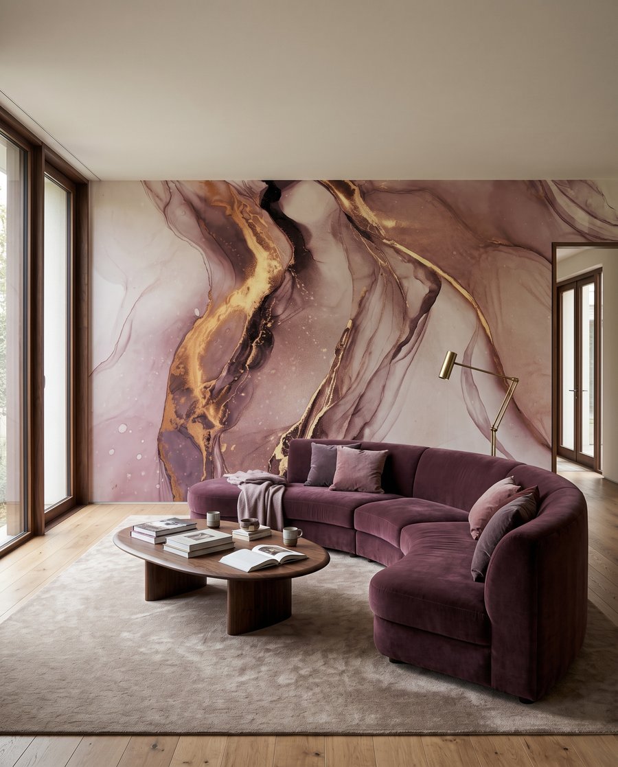 Goudaders door vloeiende kleur — interieur 3
