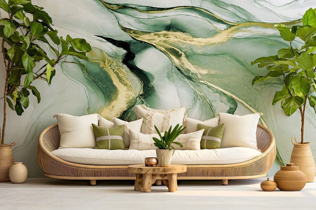 Vloeiende lagen in aardetinten — interieur 2
