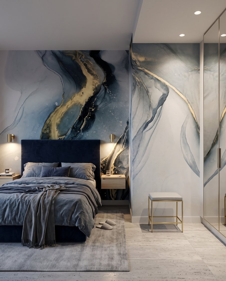 Goudaders door vloeiende kleur — interieur 1