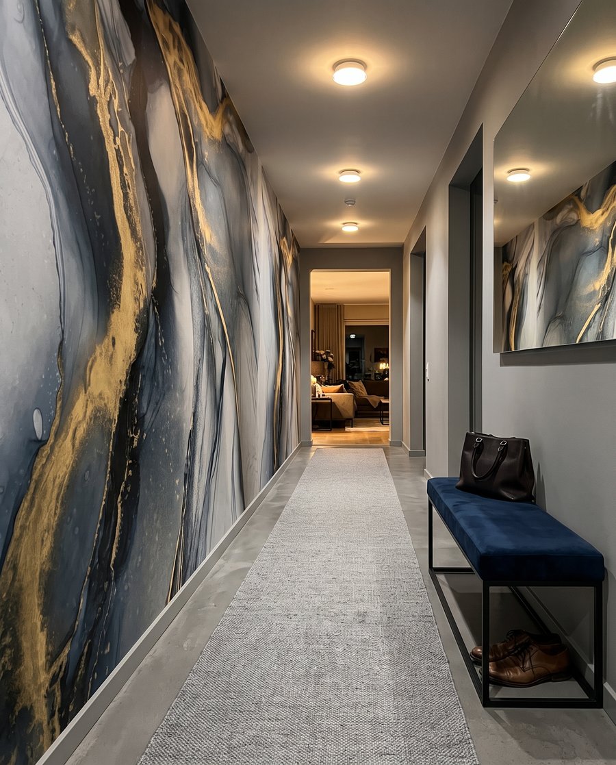 Goudaders door vloeiende kleur — interieur 3