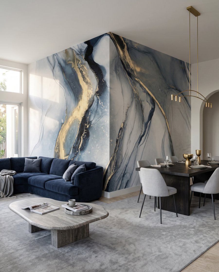 Goudaders door vloeiende kleur — interieur 4