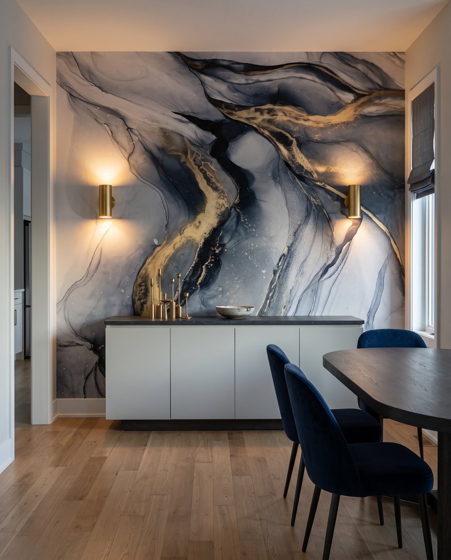 Goudaders door vloeiende kleur — interieur 5