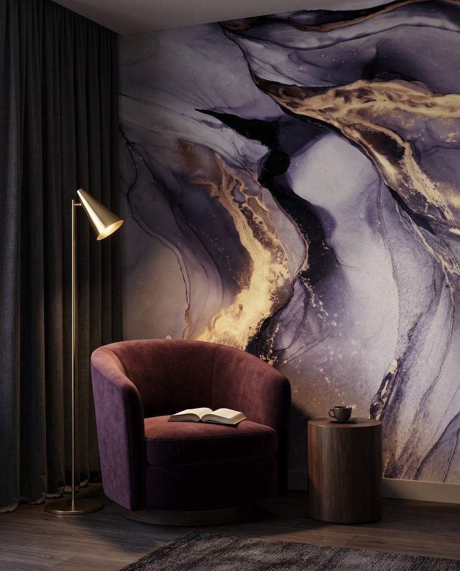 Goudaders door vloeiende kleur — interieur 3