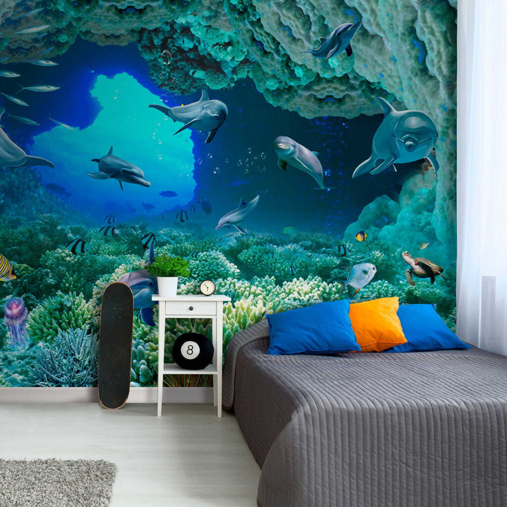 Dolfijnen onder een koraalboog — interieur 4