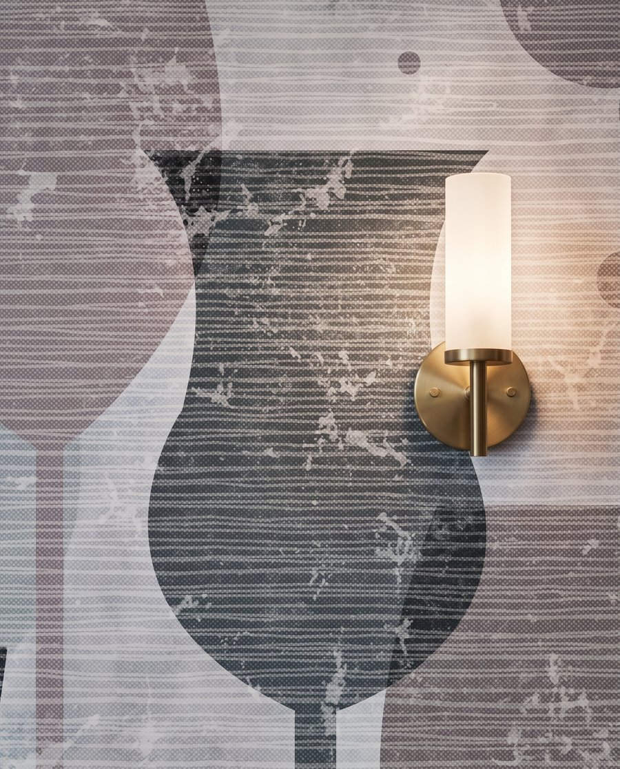 Glazen als zachte silhouetten — detail