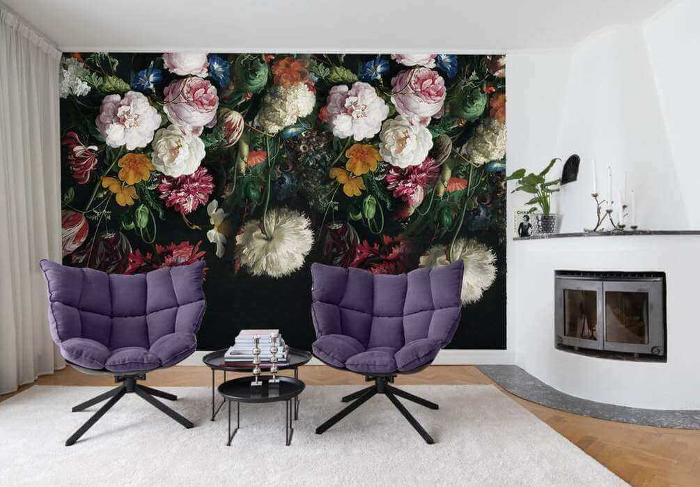 Donker boeket in herhaling — interieur 3