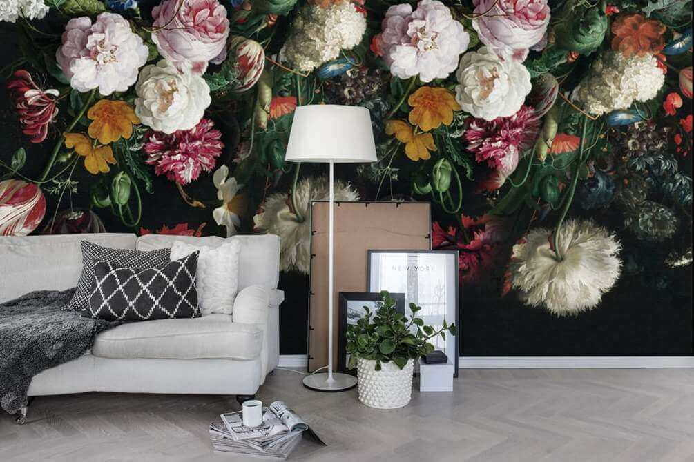 Donker boeket in herhaling — interieur 4