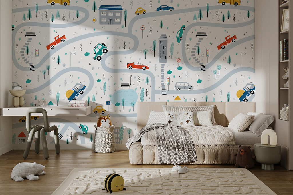 Kaart van auto's en gebouwen — interieur 2