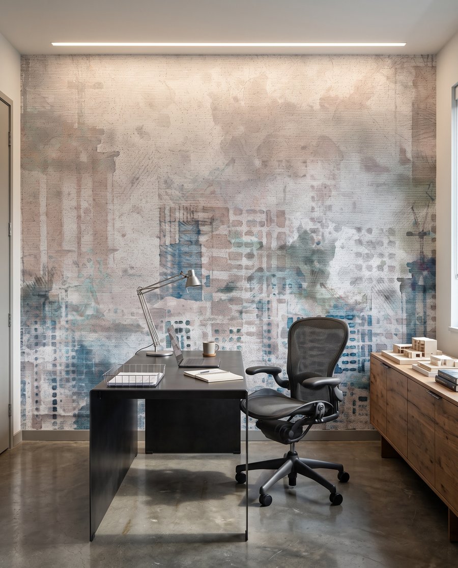 Skyline in vergrijsde lagen — interieur 7