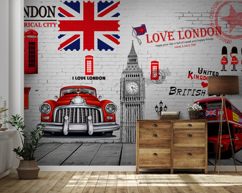 Ik hou van Londen: iconische bezienswaardigheden en symbolen in een interieur