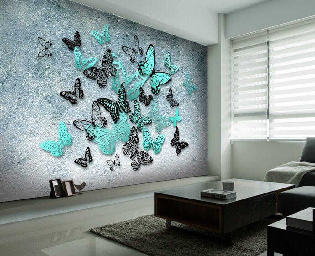Kleurrijke vlinders in een speelse vlucht — interieur 3