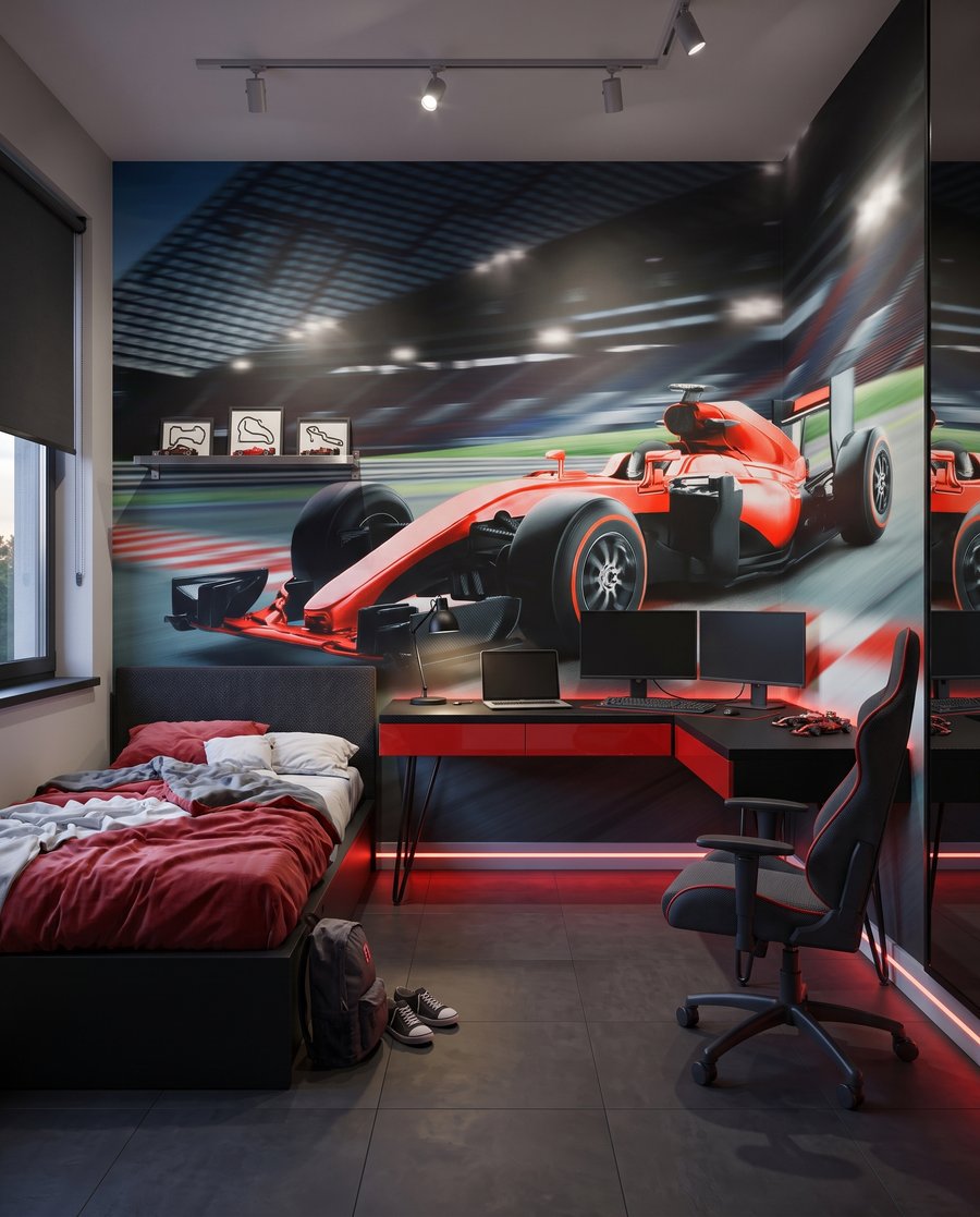 Een race door nachtlicht — interieur 2
