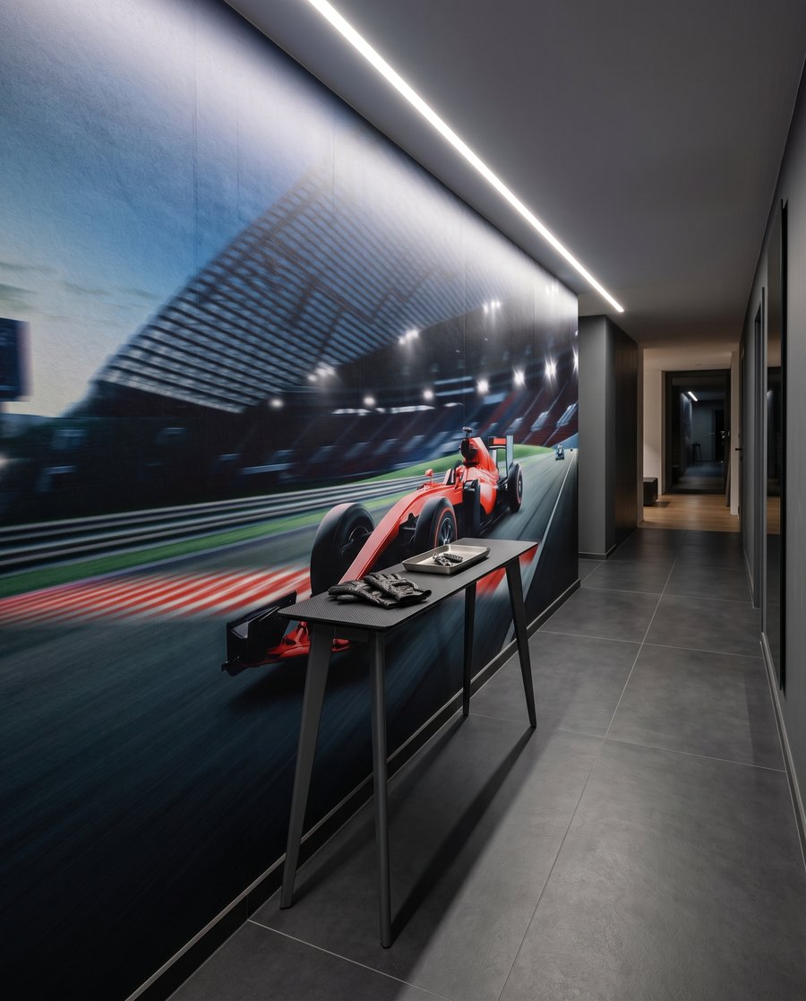 Een race door nachtlicht — interieur 3