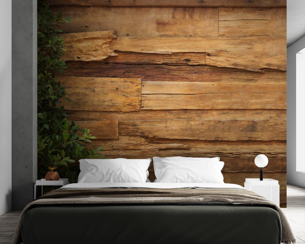 Klimop omlijst oude planken — interieur 2