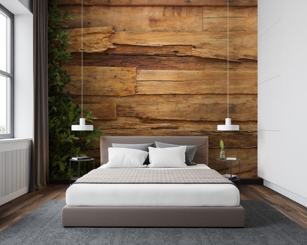 Klimop omlijst oude planken — interieur 1