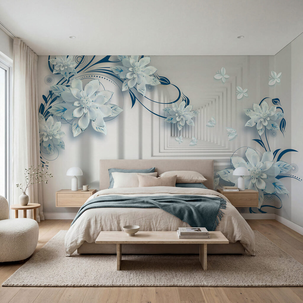Verfijnde bloemen en sierlijke vlinders — interieur 4