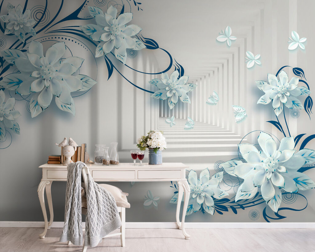 Verfijnde bloemen en sierlijke vlinders — interieur 2